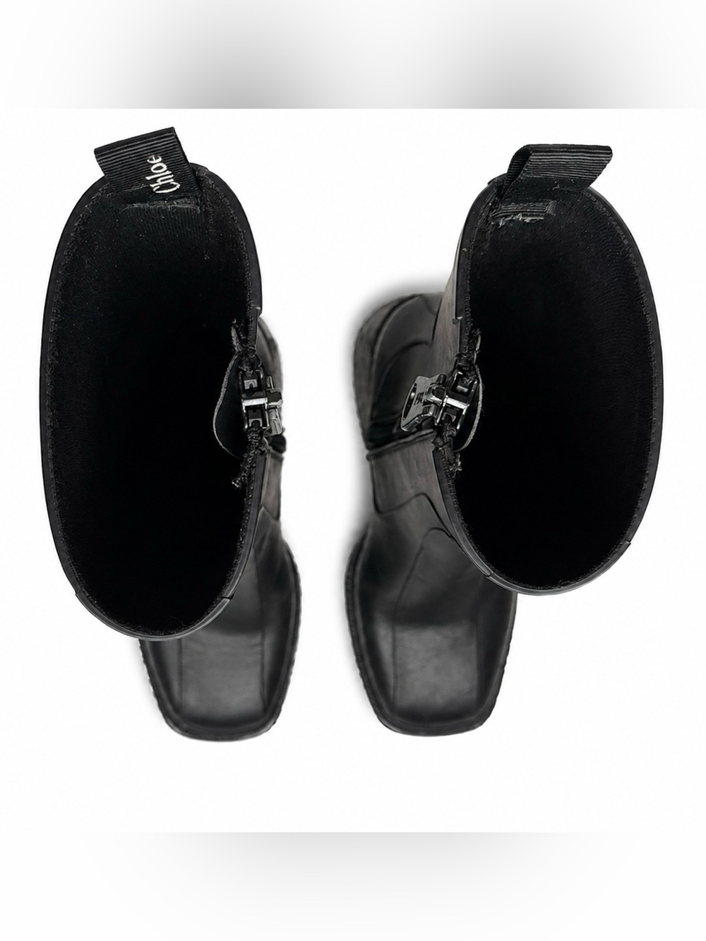 Chloé Betty PVC Short Rain Boots Black Size 36 US 6 Designer - Picture 12 of 13